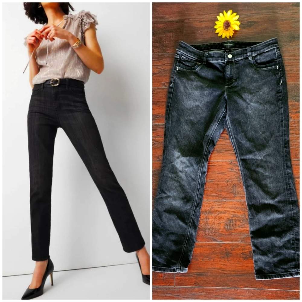 White House Black Market Black Straight Leg Jeans